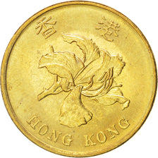 Monnaie, Hong Kong, Elizabeth II, 50 Cents, 1993, SPL, Brass plated steel, KM:68