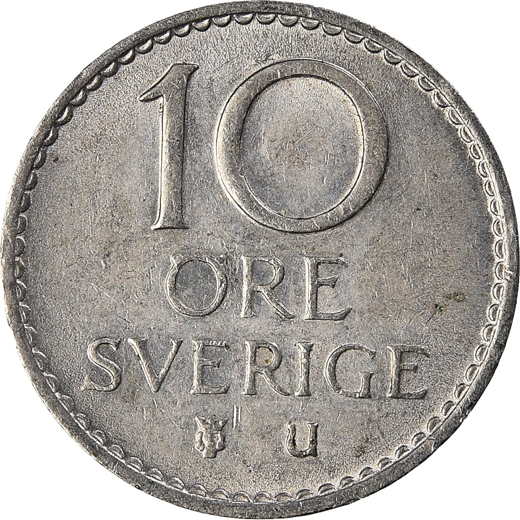 Moeda, Suécia, 10 Öre, 1966