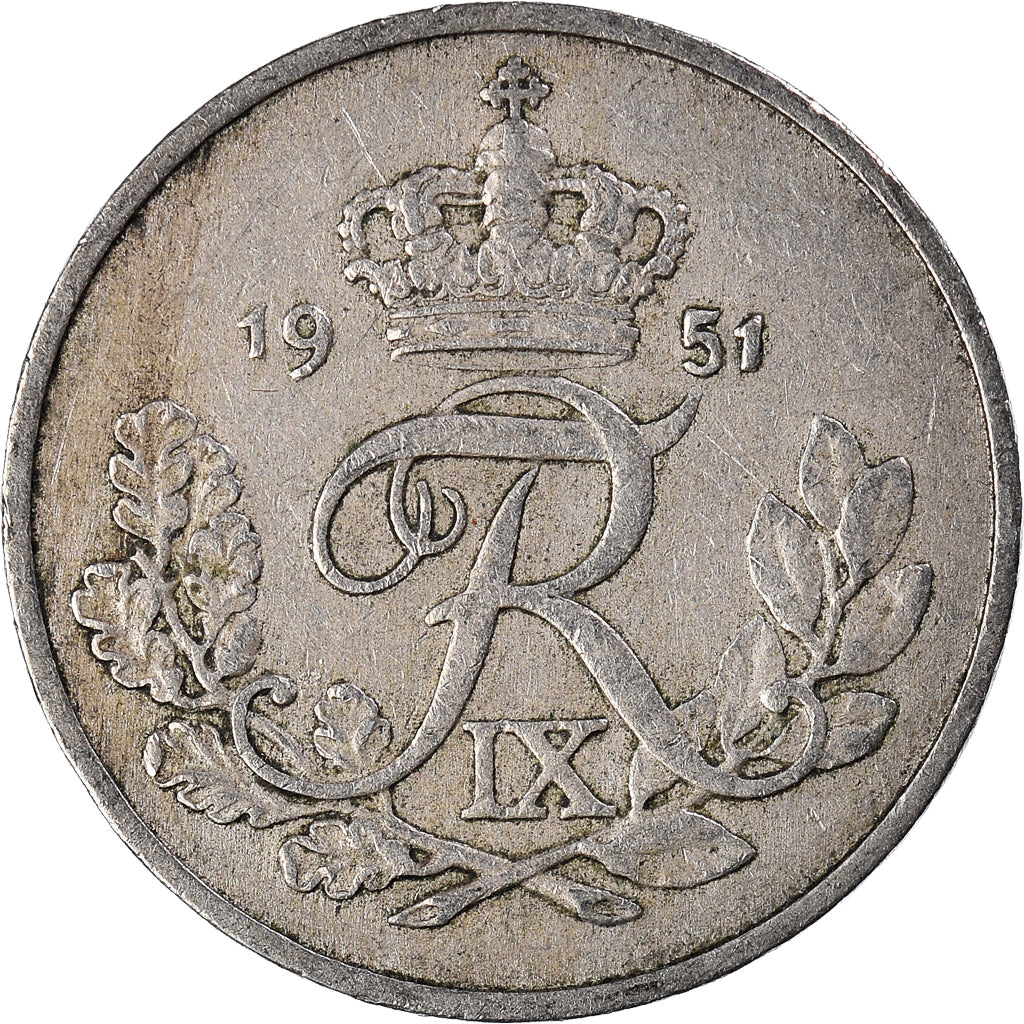 Monnaie, Danemark, 25 Öre, 1951