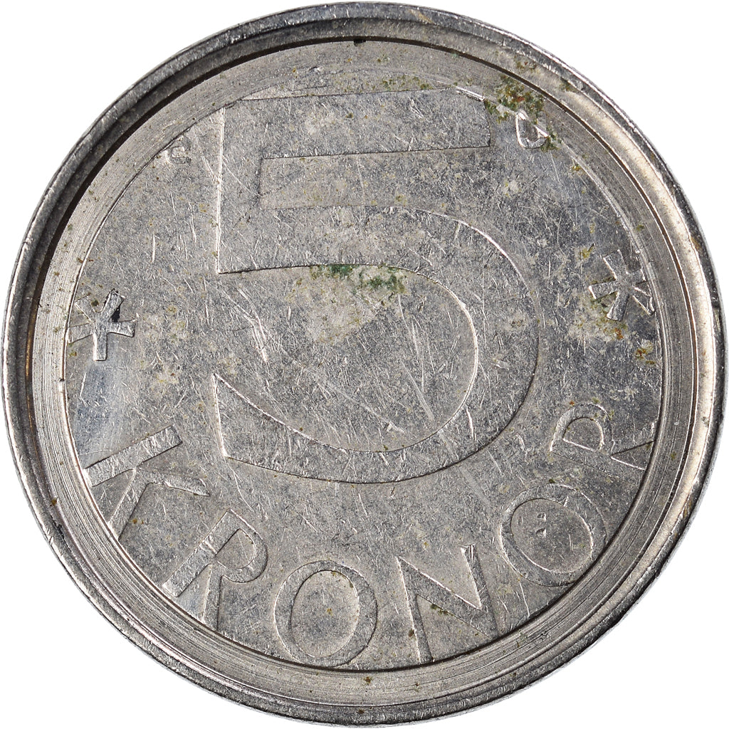 Moeda, Suécia, 5 Kronor, 1985
