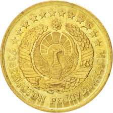 Coin, Uzbekistan, 3 Tiyin, 1994, AU(55-58), Brass plated steel, KM:2.2