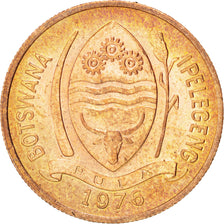 Coin, Botswana, 5 Thebe, 1976, AU(55-58), Bronze, KM:4