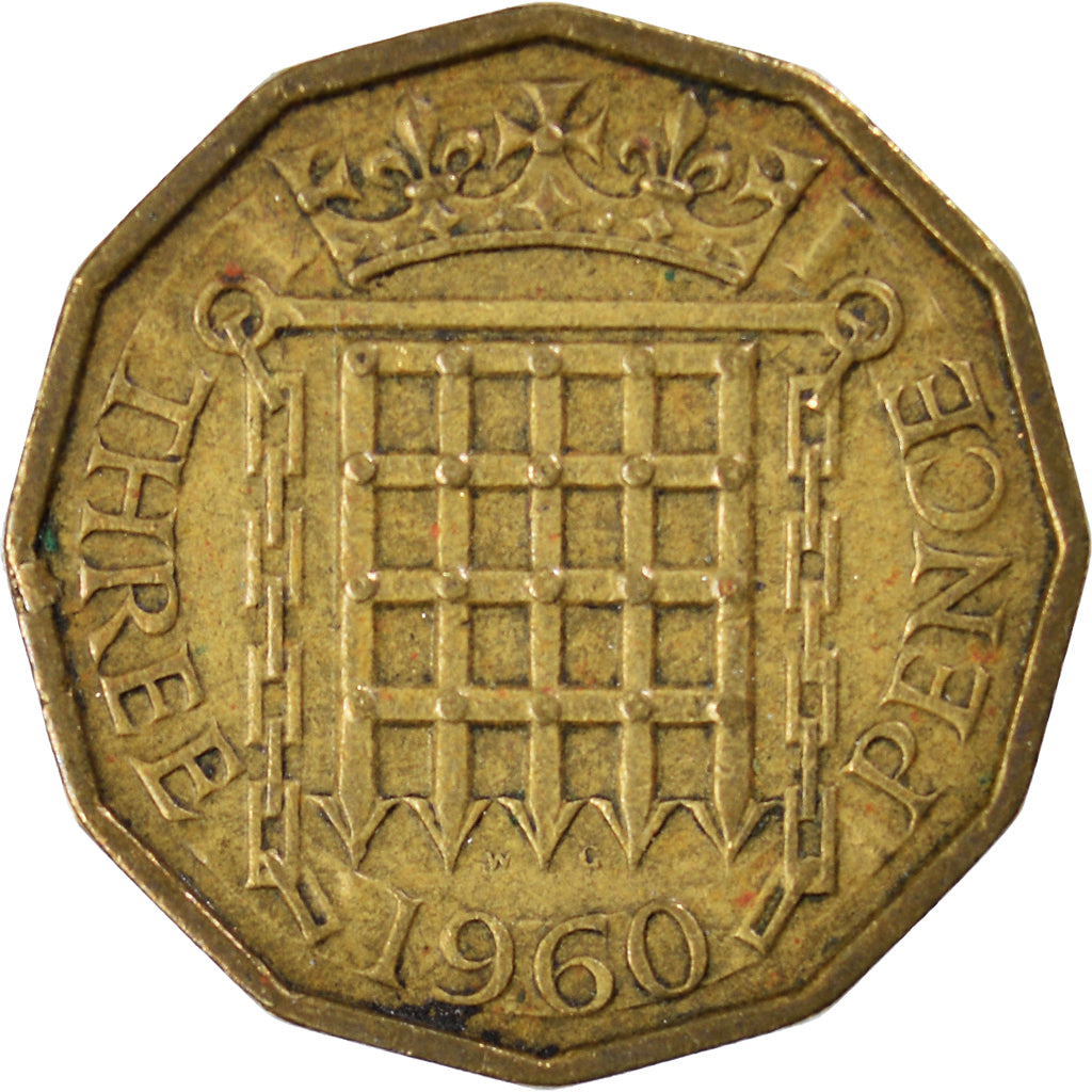 Coin, Great Britain, 3 Pence, 1960