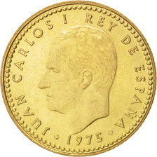 Münze, Spanien, Juan Carlos I, Peseta, 1975, UNZ, Aluminum-Bronze, KM:806