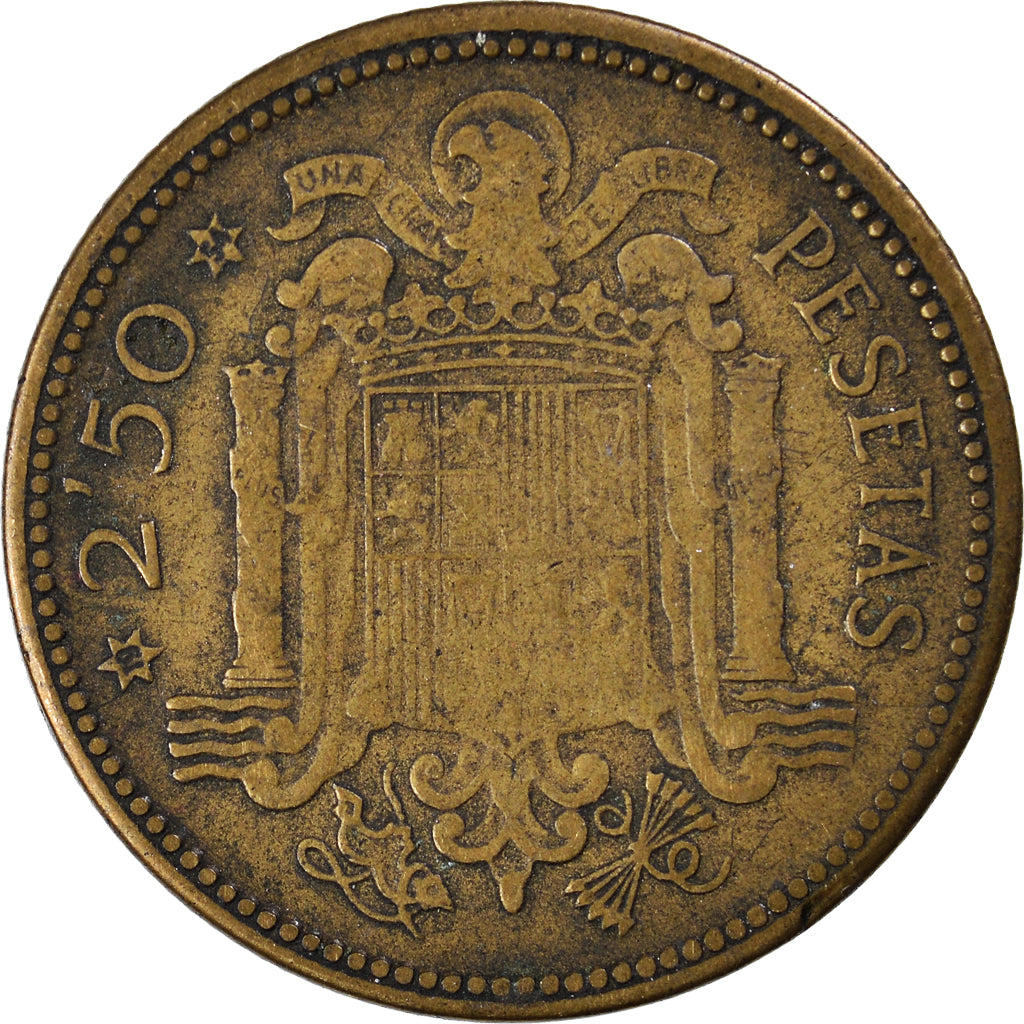 Monnaie, Espagne, 2-1/2 Pesetas