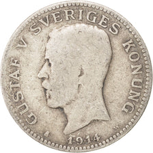 Moneta, Svezia, Gustaf V, Krona, 1914, B+, Argento, KM:786.1