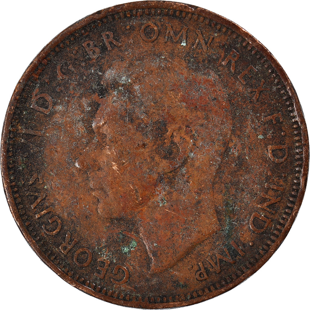 Monnaie, Grande-Bretagne, 1/2 Penny, 1943
