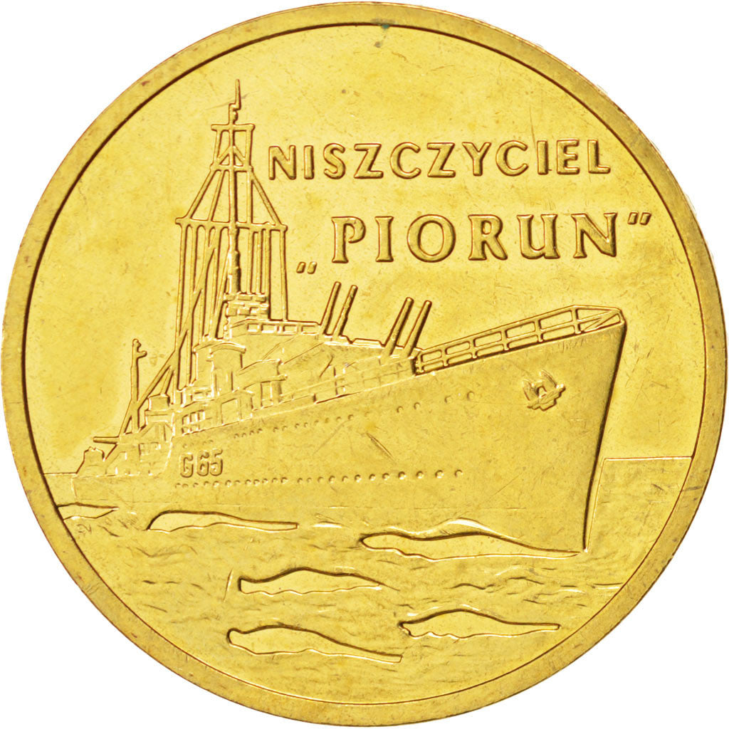 POLAND, 2 Zlotych, 2012, Warsaw, KM #844, MS(63), Brass, 27, 8.19
