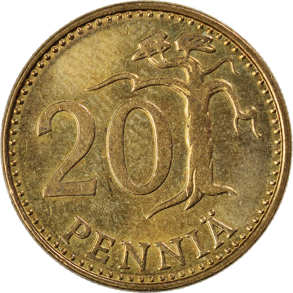 Moneta, Finlandia, 20 Pennia, 1978