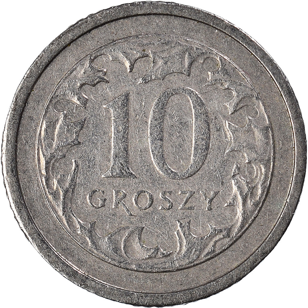 Moneta, Polonia, 10 Groszy, 2001