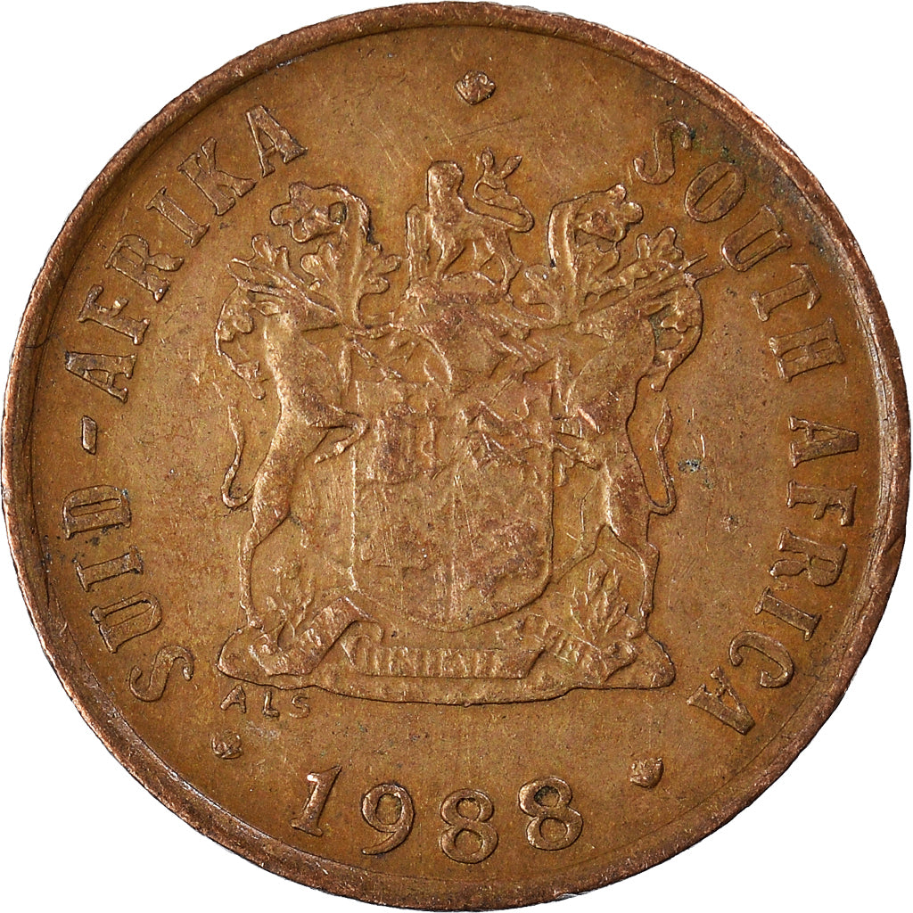 Moeda, África do Sul, Cent, 1988