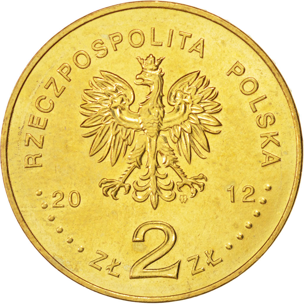Coin, Poland, 2 Zlote, 2012, MS(63), Brass, KM:821