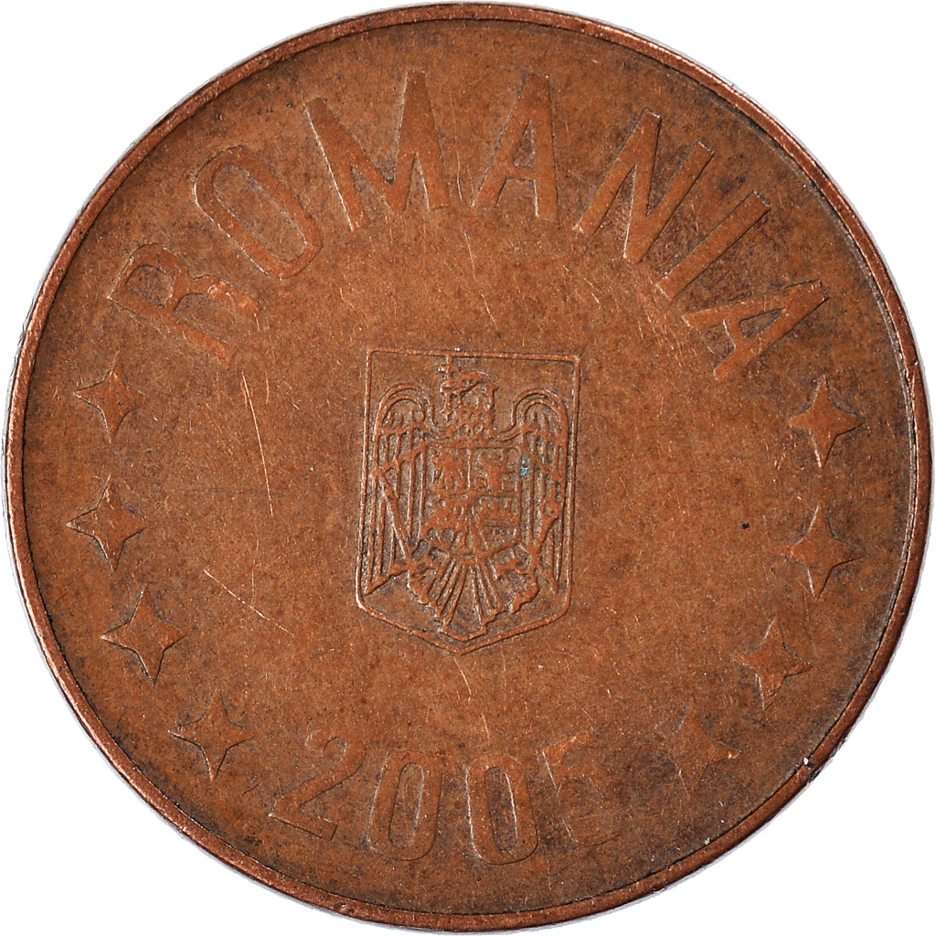 Moneda, Rumanía, 5 Bani, 2005