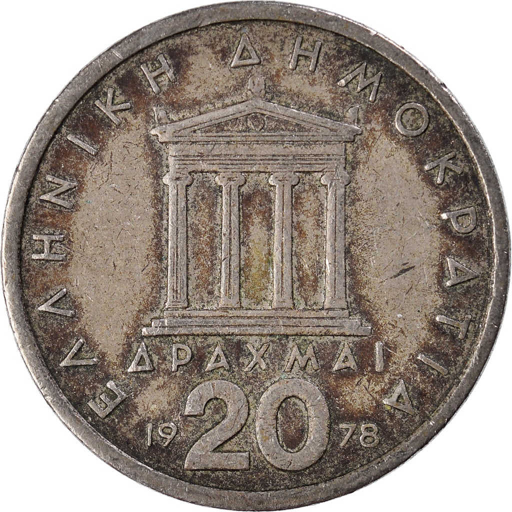 Münze, Griechenland, 20 Drachmai, 1978