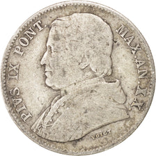 Coin, ITALIAN STATES, PAPAL STATES, Pius IX, 20 Baiocchi, 1865, Roma, F(12-15)