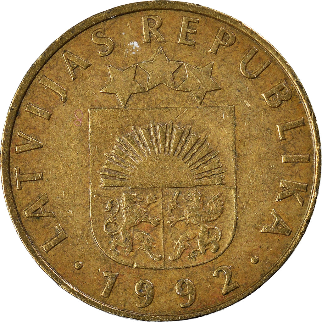 Moneta, Łotwa, 20 Santimu, 1992