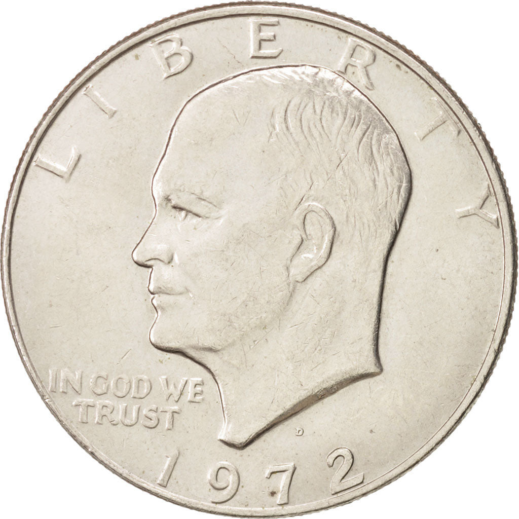 UNITED STATES, Eisenhower Dollar, Dollar, 1972, U.S. Mint, KM #203, AU(55-58),..