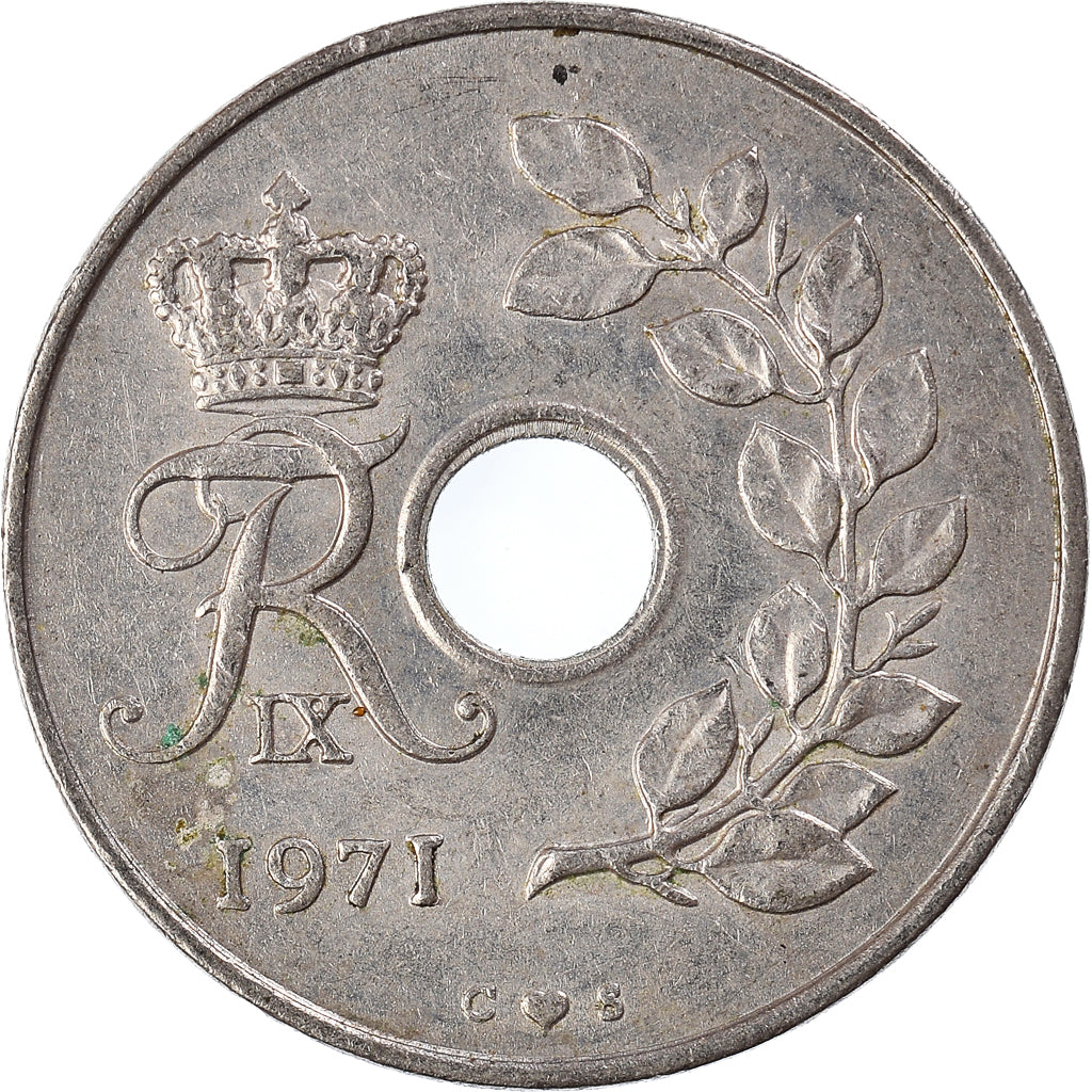 Monnaie, Danemark, 25 Öre, 1971