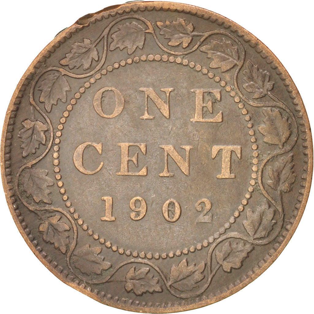 CANADA, Cent, 1902, Royal Canadian Mint, KM #8, VF(30-35), Bronze, 25.5, 5.61