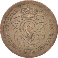 BELGIUM, 2 Centimes, 1834, KM #4.1, AU(50-53), Copper, 3.95