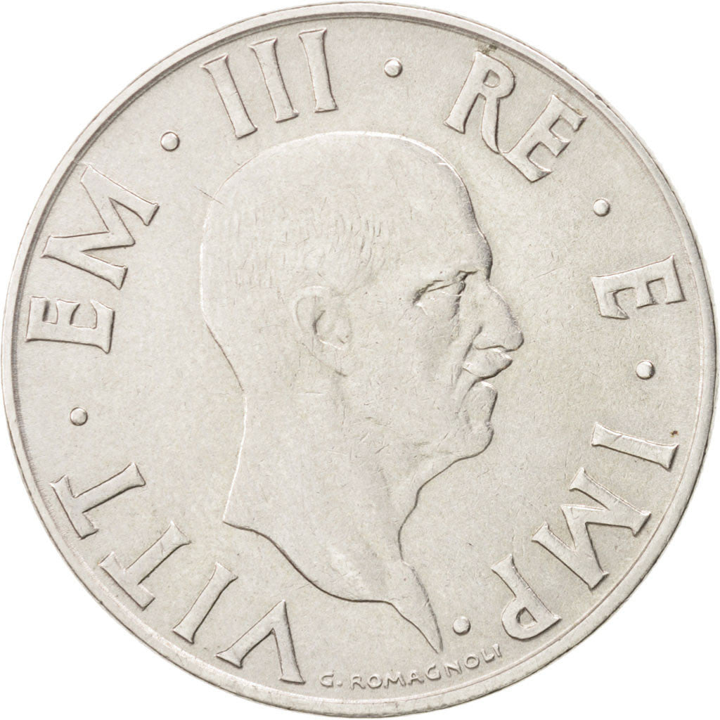 ITALY, 2 Lire, 1940, Rome, KM #78a, EF(40-45), Stainless Steel, 29, 10.28