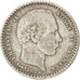 DENMARK, 25 Ore, 1904, Copenhagen, KM #796.2, VF(20-25), Silver, 2.38