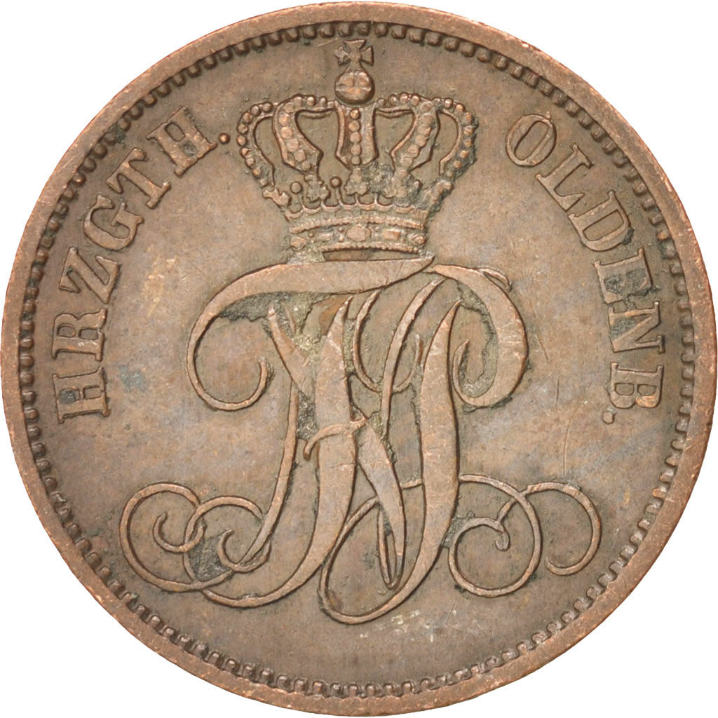 GERMAN STATES, 3 Schwaren, 3 Pfennig, 1866, KM #191, EF(40-45), Copper, 3.85