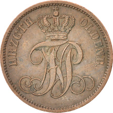 GERMAN STATES, 3 Schwaren, 3 Pfennig, 1866, KM #191, EF(40-45), Copper, 3.85