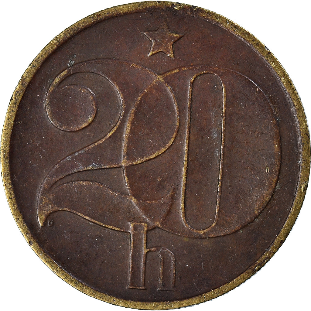 Moneda, Checoslovaquia, 20 Haleru, 1974