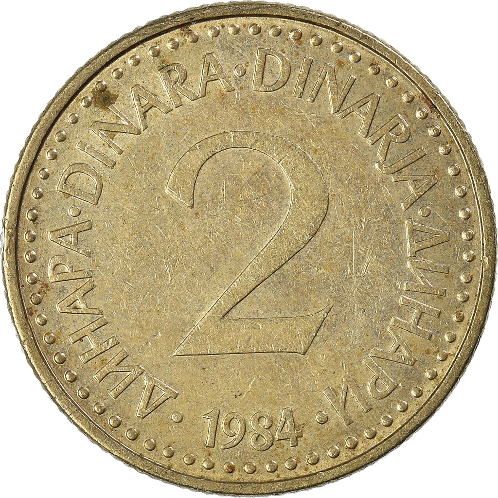 Coin, Yugoslavia, 2 Dinara, 1984