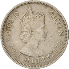 HONG KONG, 50 Cents, 1958, KM #30.1, EF(40-45), Copper-Nickel, 23.5, 5.80