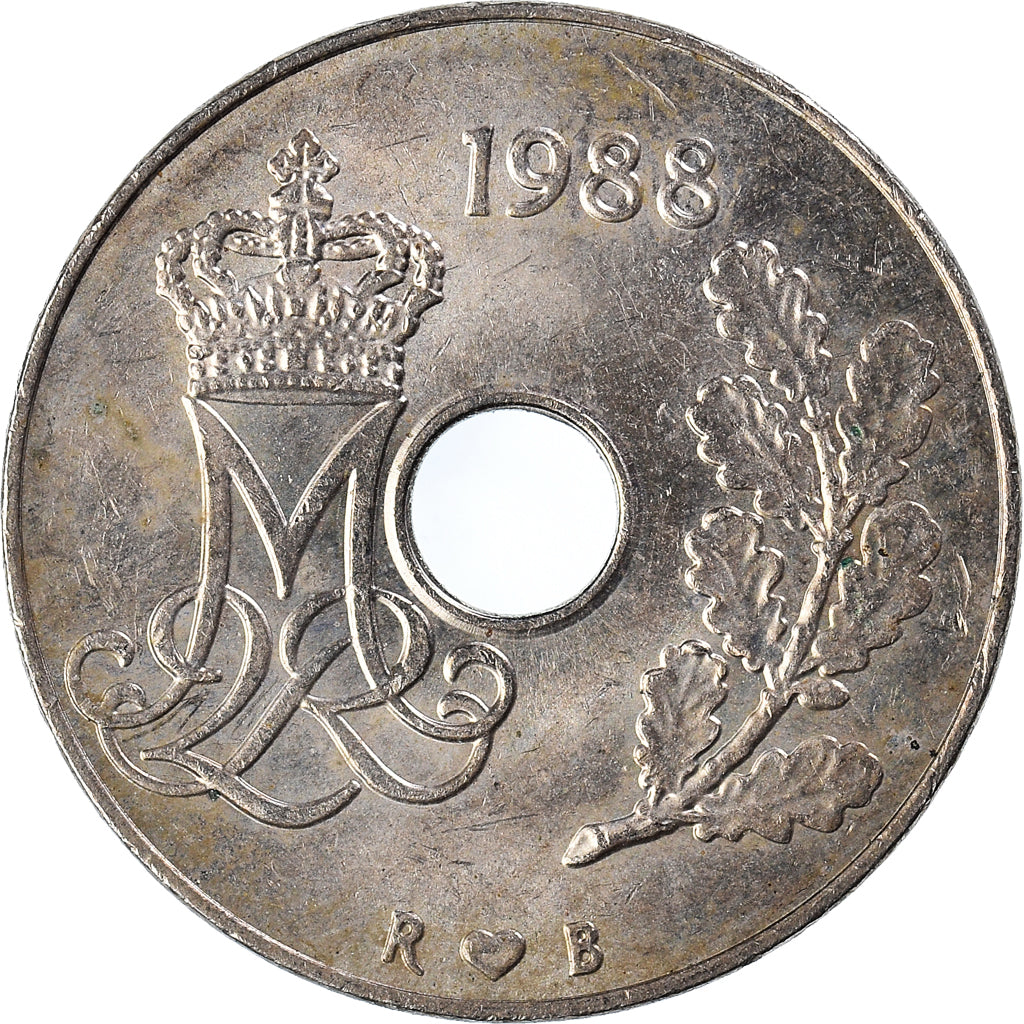 Monnaie, Danemark, 25 Öre, 1988