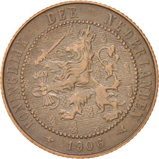 Coin, Netherlands, Wilhelmina I, 2-1/2 Cent, 1906, AU(50-53), Bronze, KM:134
