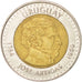 Moneda, Uruguay, 10 Pesos Uruguayos, 2000, MBC, Bimetálico, KM:121