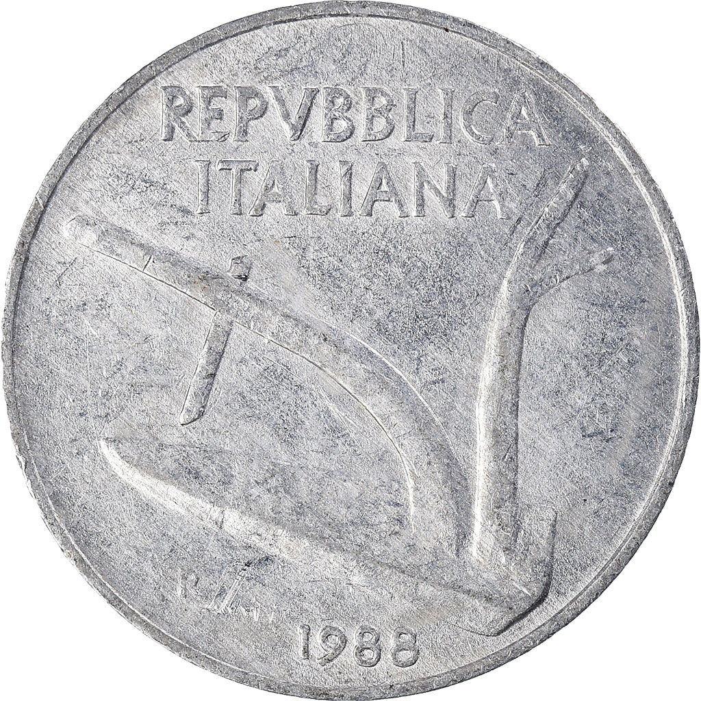 Coin, Italy, 10 Lire, 1988