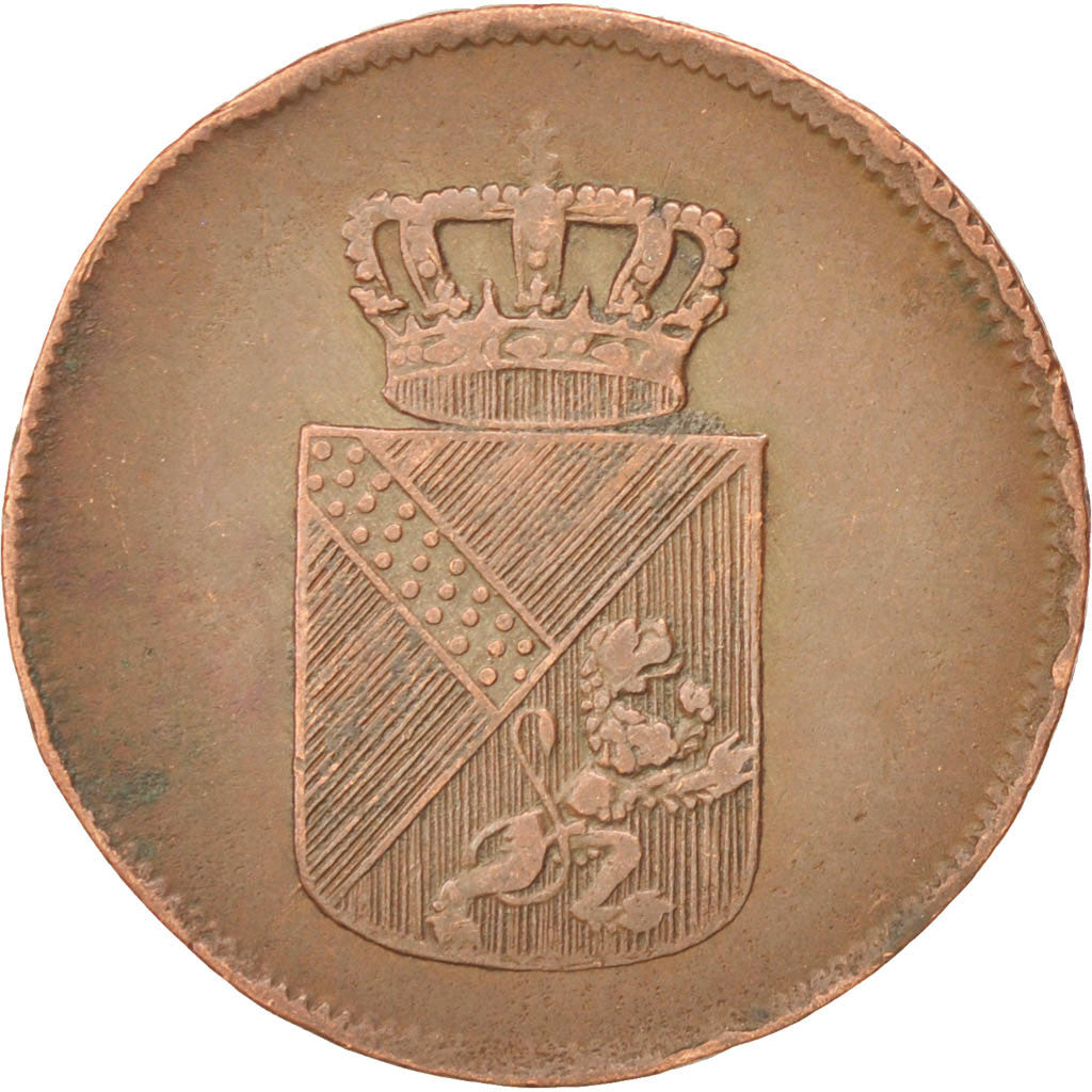 Coin, German States, BADEN, Karl Friedrich, Kreuzer, 1812, EF(40-45), Copper