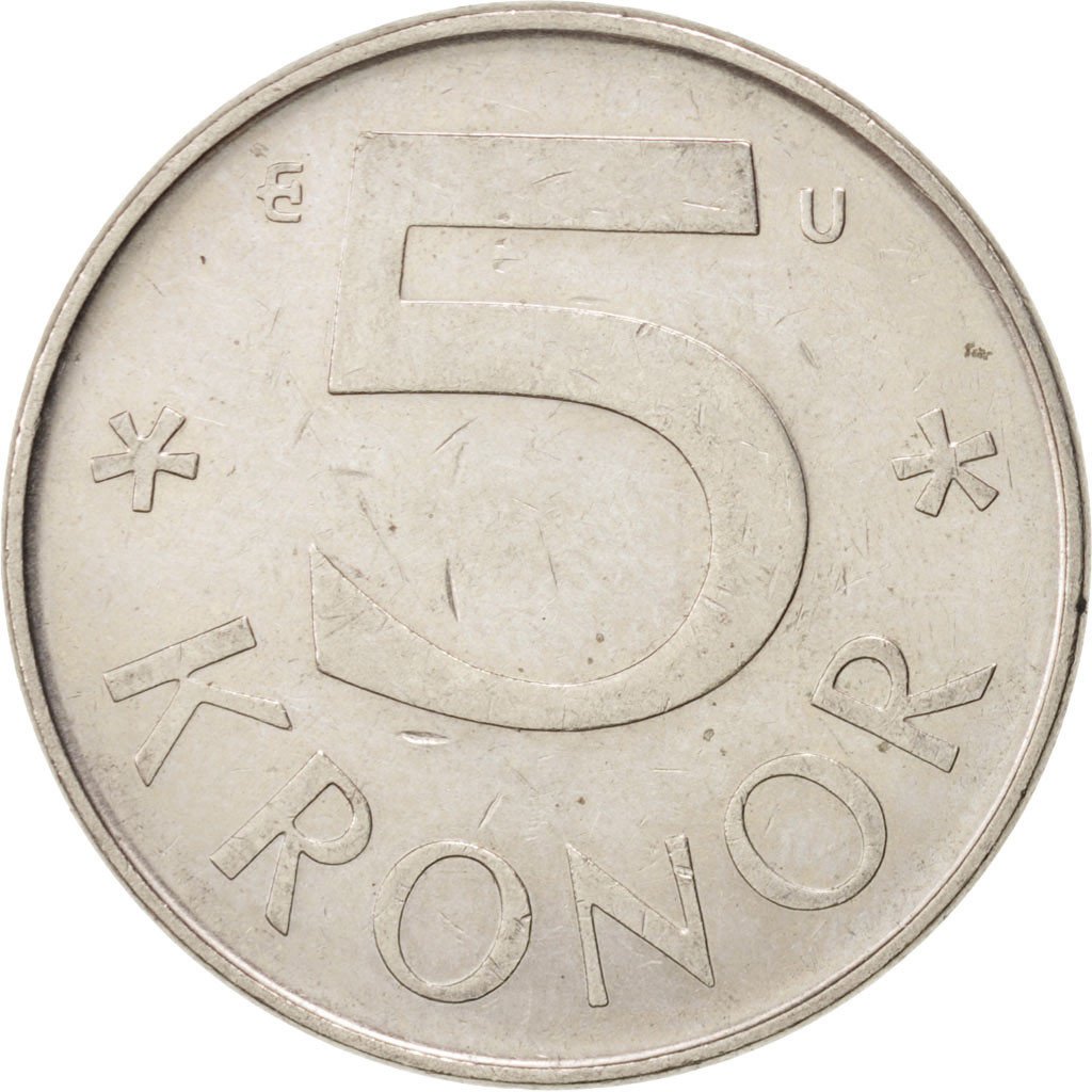 SWEDEN, 5 Kronor, 1982, KM #853, MS(63), Copper-Nickel, 28.5, 9.48