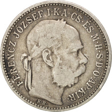 AUSTRIA, Corona, 1893, KM #2804, VF(20-25), Silver, 23, 4.83