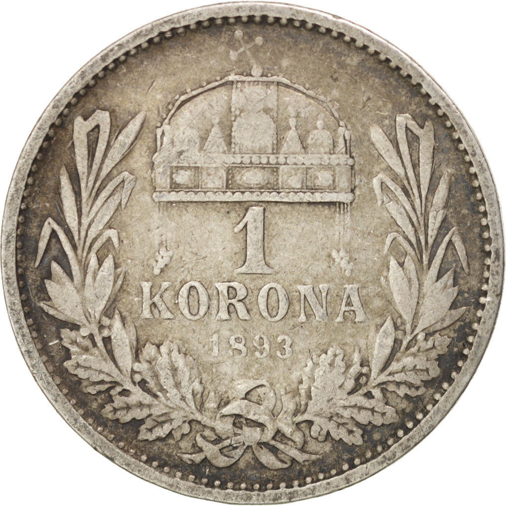 AUSTRIA, Corona, 1893, KM #2804, VF(20-25), Silver, 23, 4.83