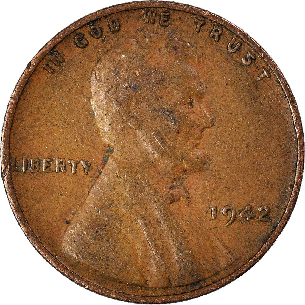 Coin, United States, Cent, 1942