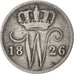 NETHERLANDS, 25 Cents, 1826, KM #48, F(12-15), Silver, 21, 4.13