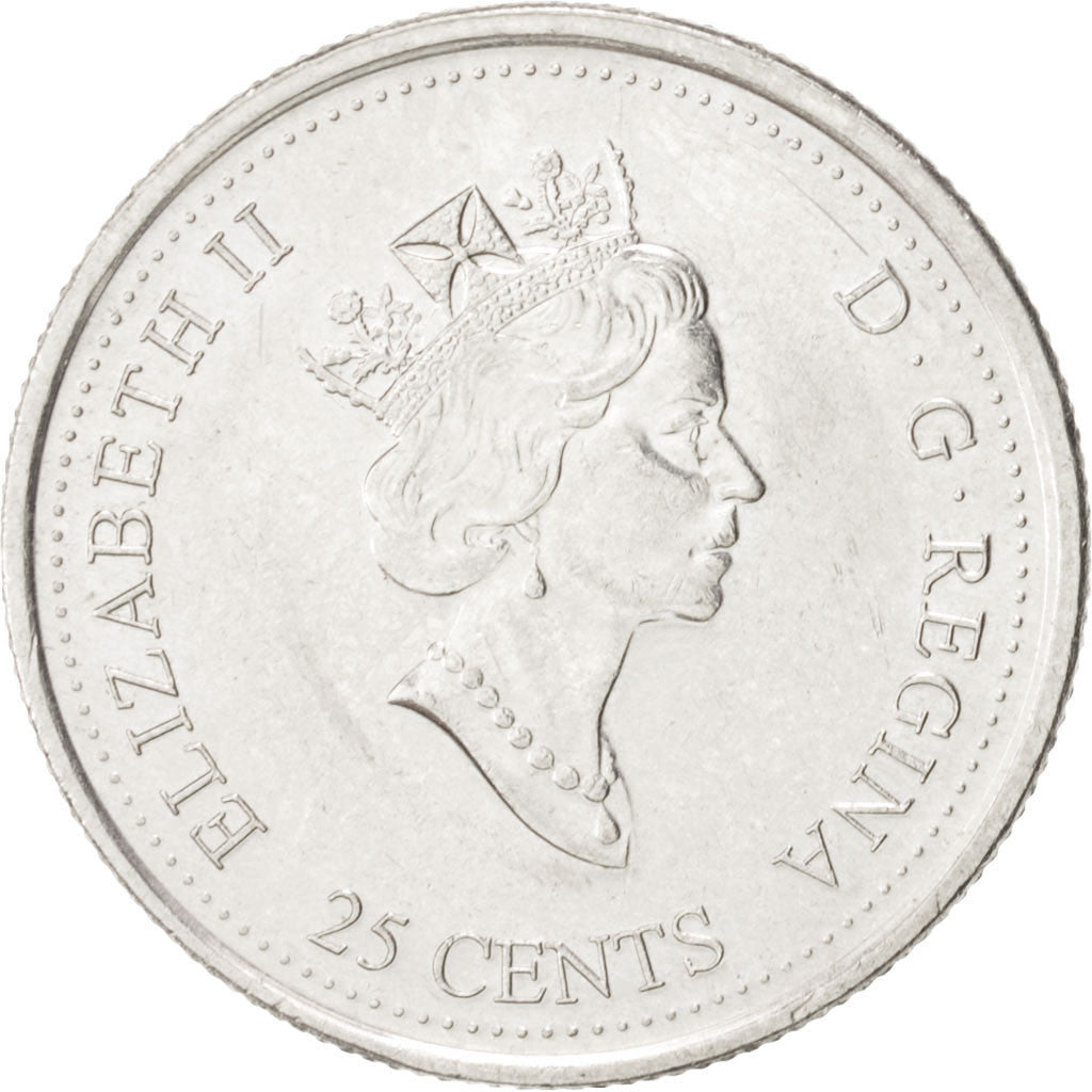 Moneta, Canada, Elizabeth II, 25 Cents, 2000, Ottawa, BB+, Nichel, KM:379