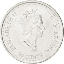 Moneta, Canada, Elizabeth II, 25 Cents, 2000, Ottawa, BB+, Nichel, KM:379
