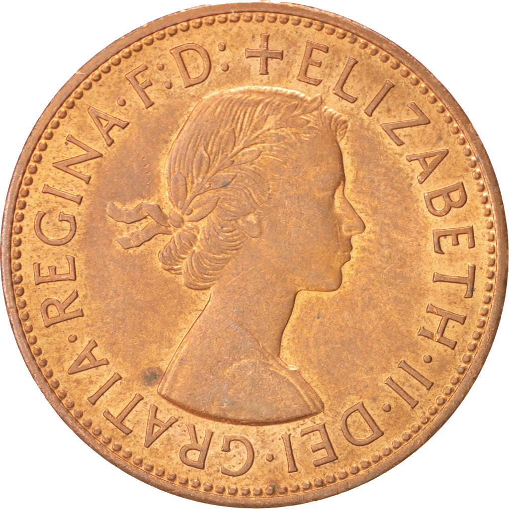 Coin, Great Britain, Elizabeth II, Penny, 1966, MS(60-62), Bronze, KM:897