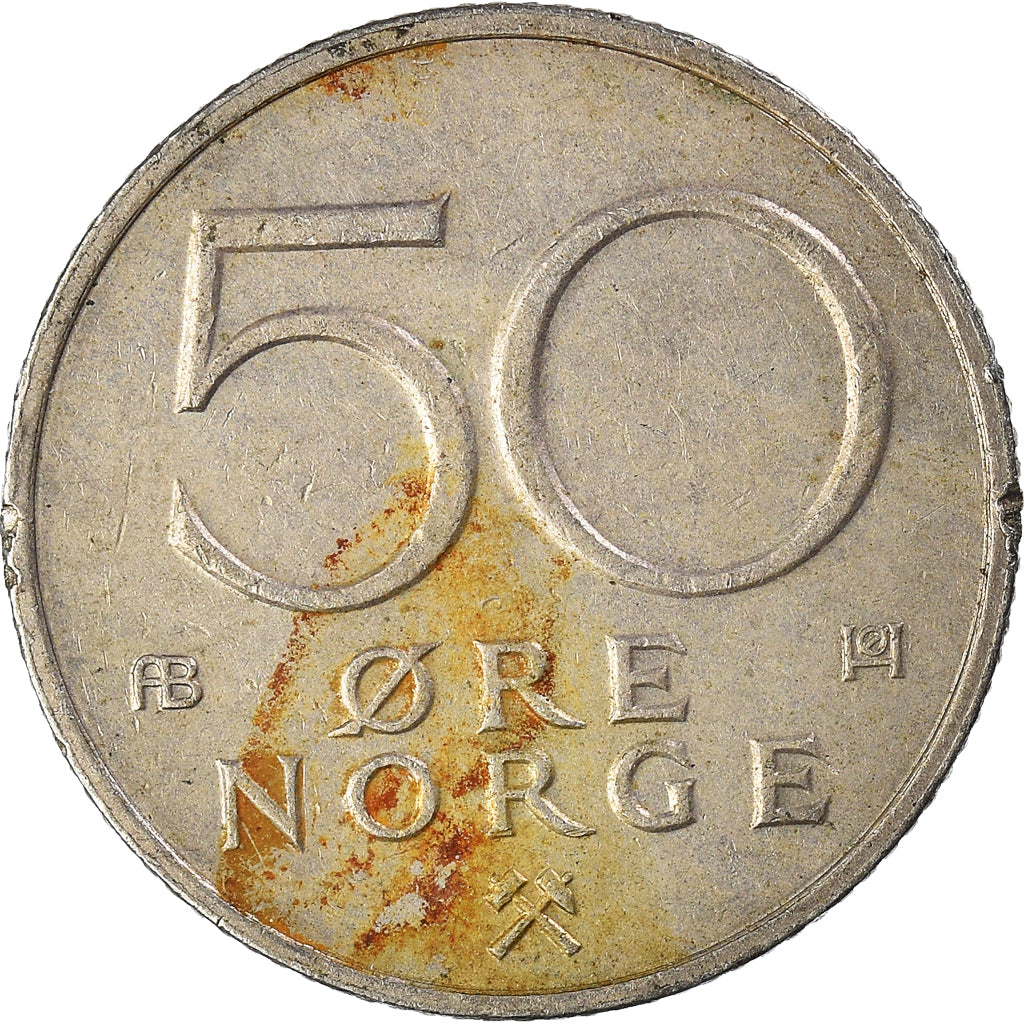 Moneta, Norvegia, 50 Öre, 1978
