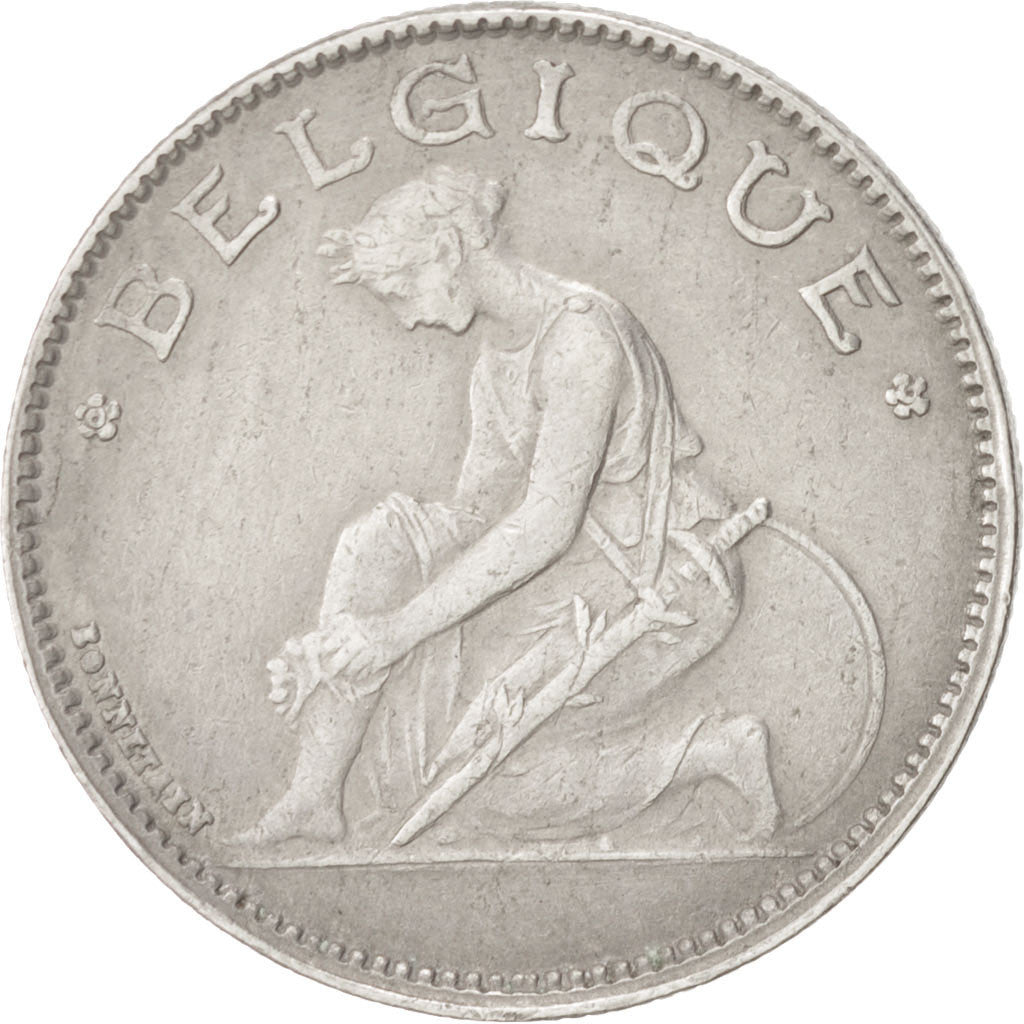 Coin, Belgium, Franc, 1922, EF(40-45), Nickel, KM:89