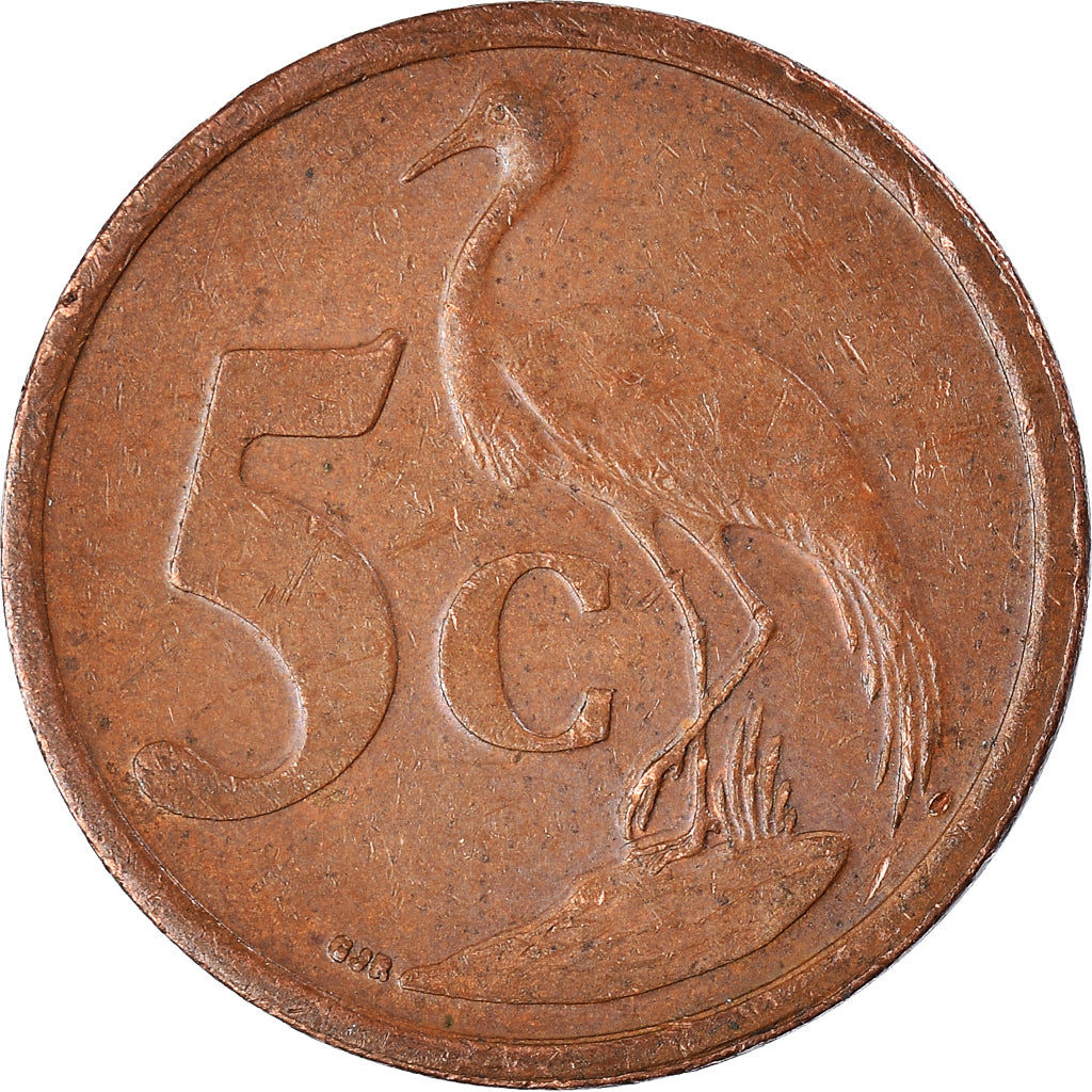 Moeda, África do Sul, 5 Cents, 2001