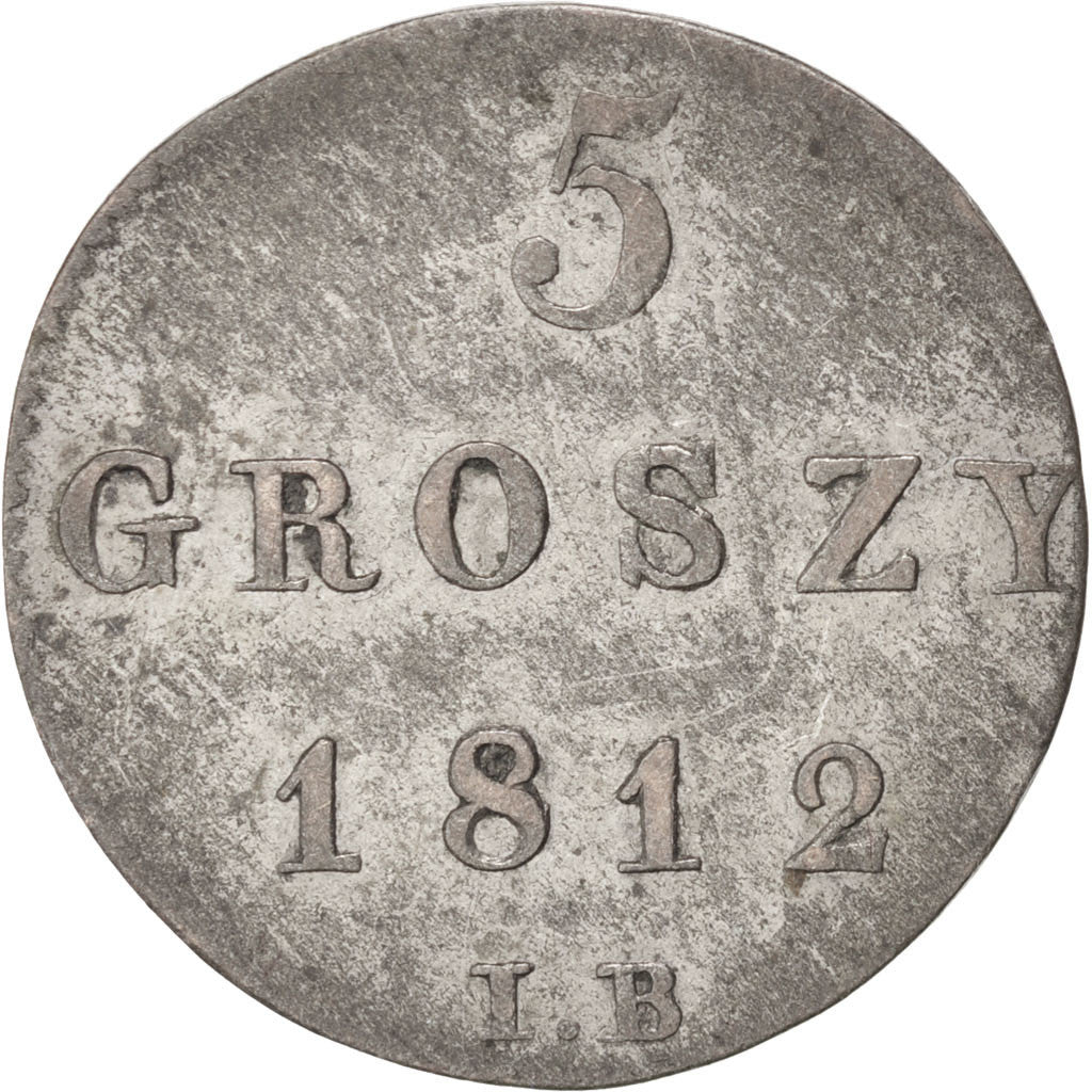 POLAND, 5 Groszy, 1812, KM #83, EF(40-45), Silver, 20, 1.91