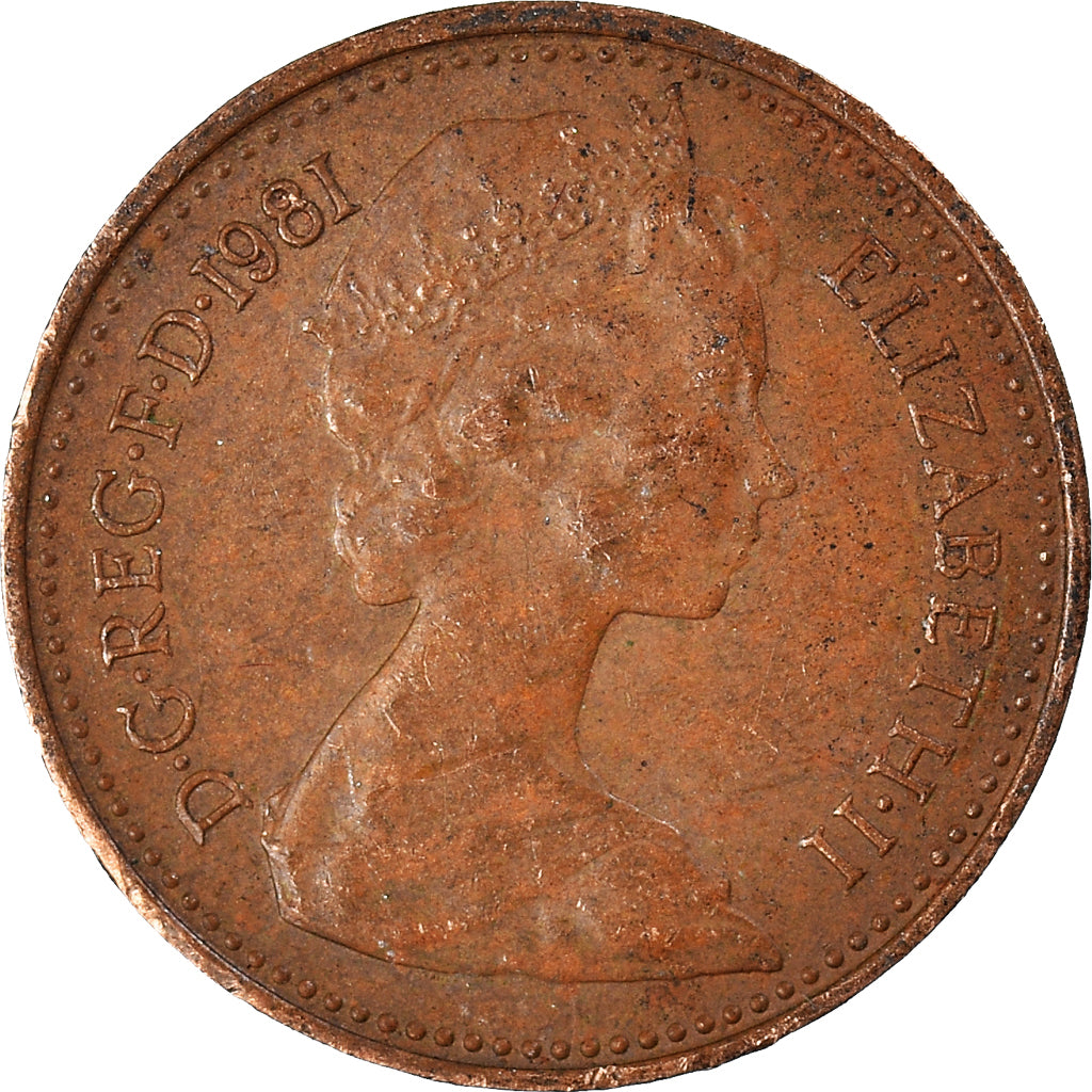 Münze, Großbritannien, 1/2 New Penny, 1981