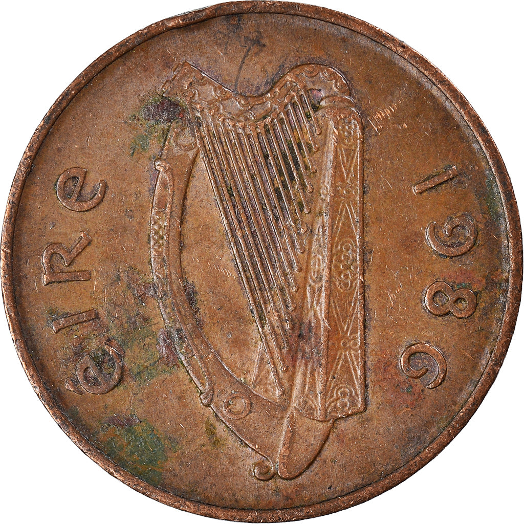 Moneda, REPÚBLICA DE IRLANDA, 2 Pence, 1986